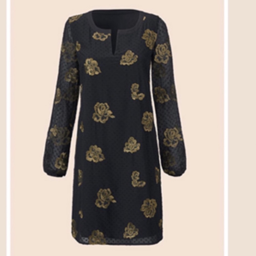 Cabi Limited Edition Floral Embroidered Occasion Dress Black M - Picture 3 of 11